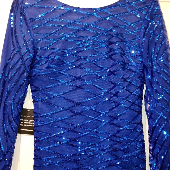 BLUE SEQUINS PARTY DRESS - Picture 4 of 5